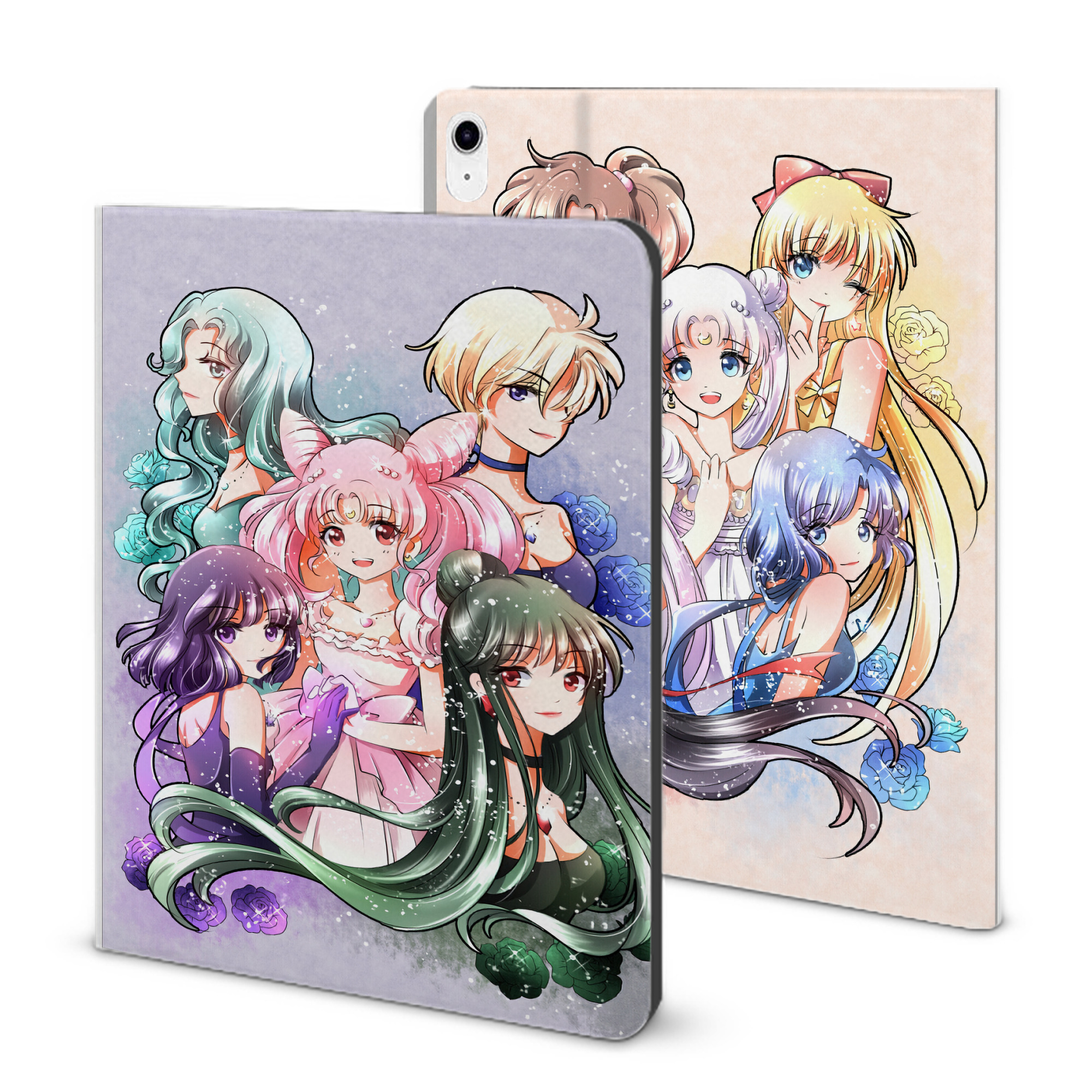 （画像用） 美少女戦士セーラームーン Sailor Moon IPad ケース ブック型 PUレザー TPU 耐衝撃 軽量 薄型 ペン収納なし 全面保護 IPad 各モデル対応